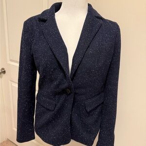LOFT Speckled Navy Blazer
